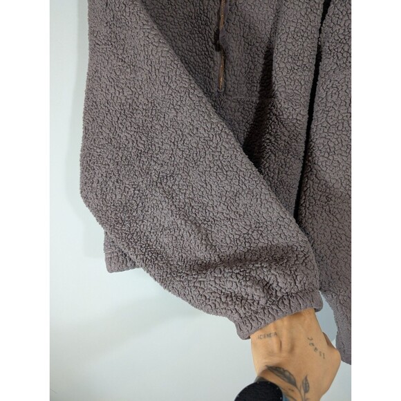 Old Navy Womens Violet Sherpa Mythical Cropped Sweatshirt Sz XXL Training Casual - Picture 4 of 9